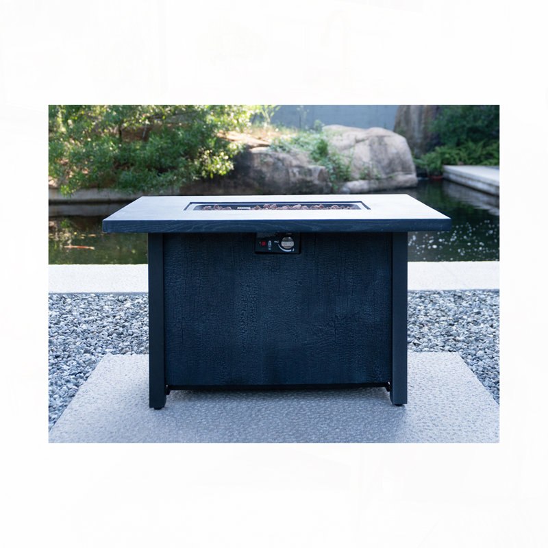 Outdoor Patio Propane Gas Fire Pit Table, Black