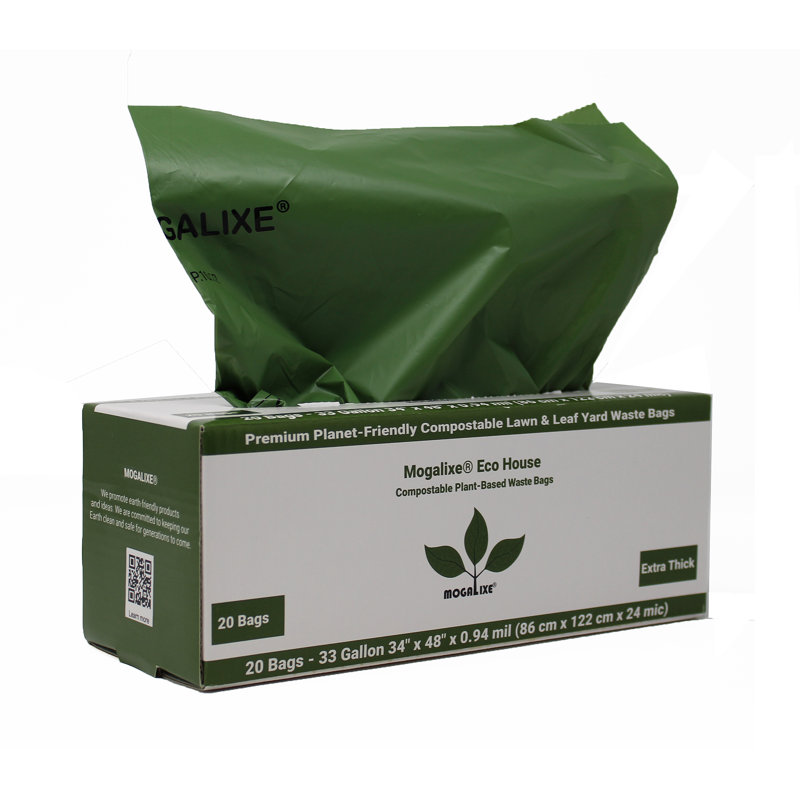 Mogalixe Compostable 33-Gal. Trash Bags