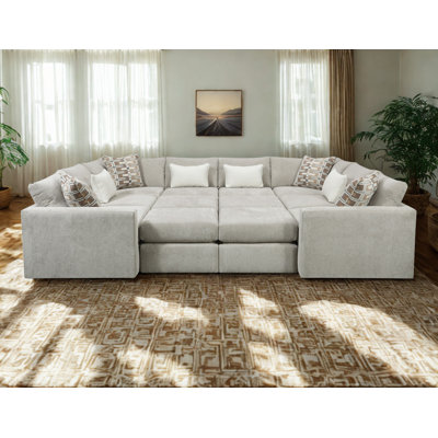 Nolte Pebble 12-piece Modular Sectional With Ottomans