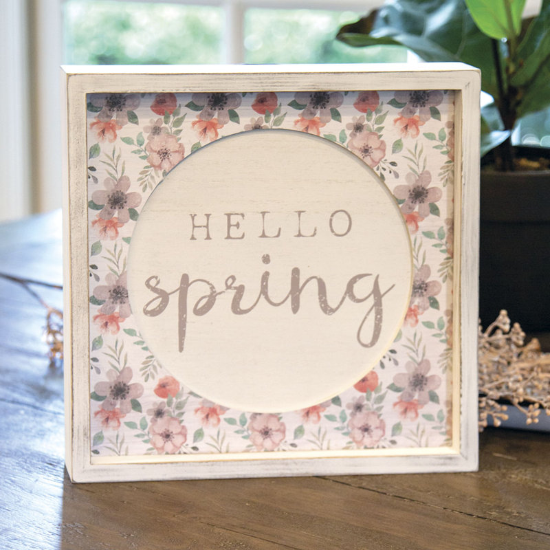 Traditional Plants & Flowers Wall Decor on Solid Wood