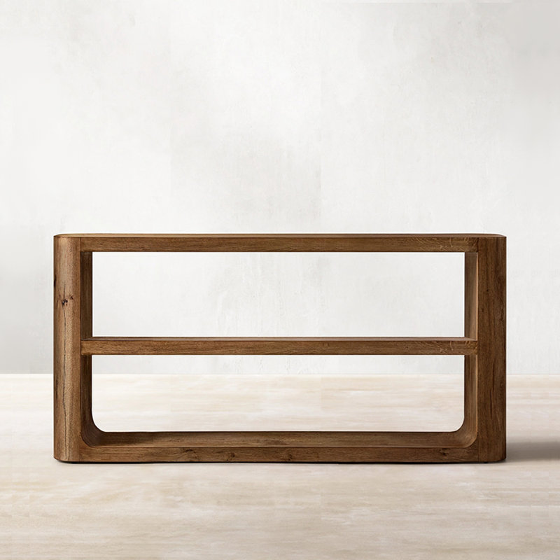 Console simple de style américain, H 29,9 po x l 59,8 po x P 14 po, Brun