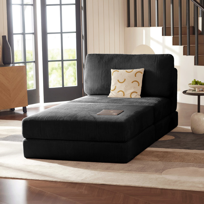 Méridienne de 40 po, fauteuil de lecture à assise profonde, méridienne intérieure avec repose-pieds, canapé à compression, aucun assemblage requis