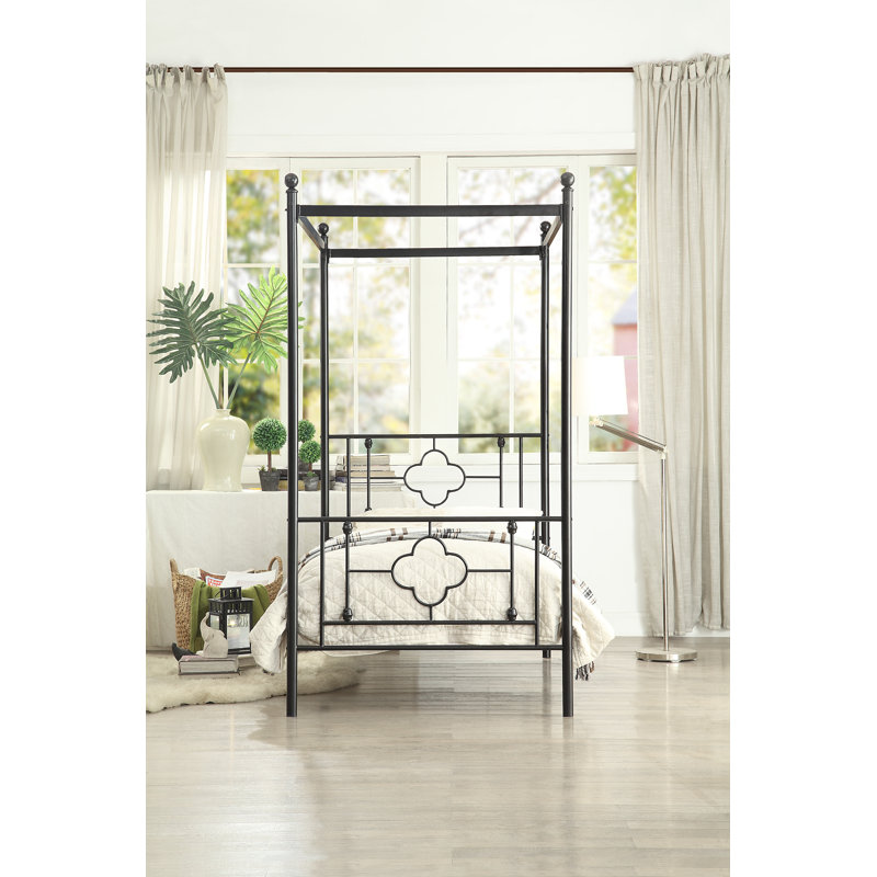 Woodson Metal Canopy Bed, Twin