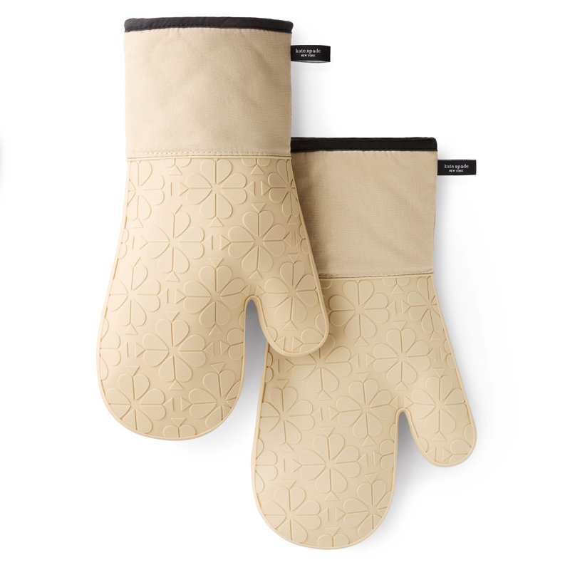 Ensemble de gants de cuisine Kate Spade New York Spade, Beige/noir