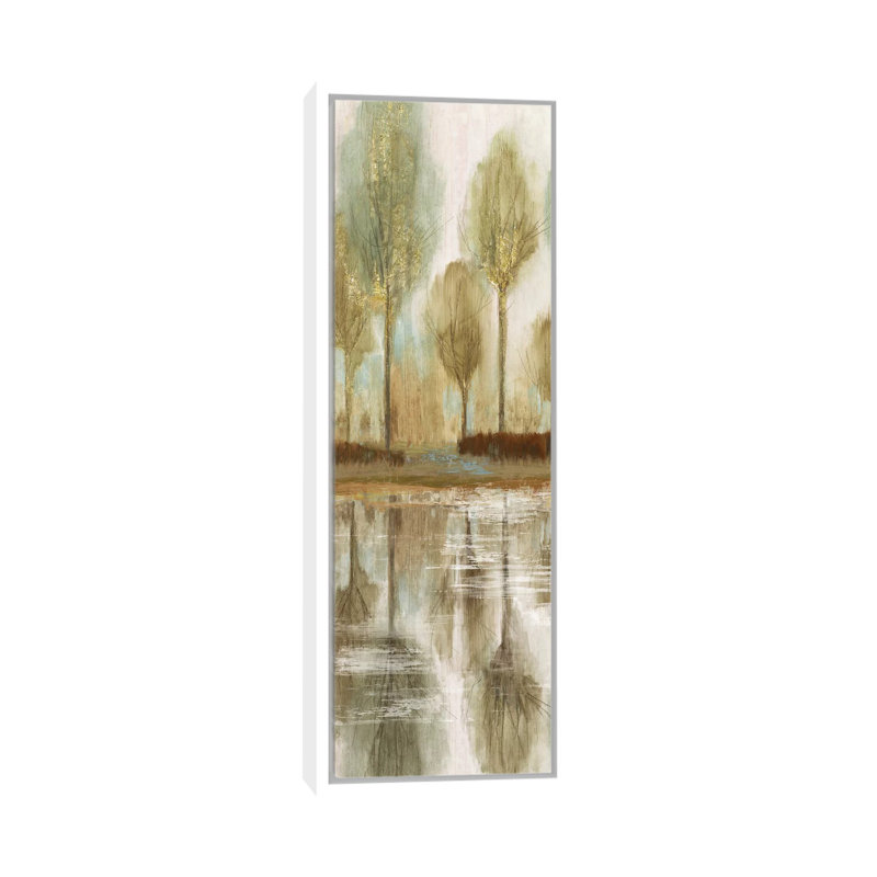 "Forest View I" par Allison Pearce, reproduction d’art panoramique, H 60 po x l 20 po x P 1,5 po, Toile blanche encadrée