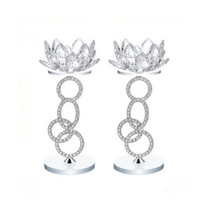 Ensemble de porte-bougie en cristal Crystal
