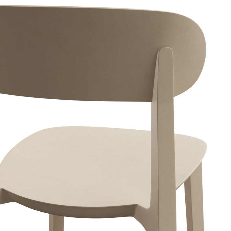 Janicka Spencer Eco-Friendly Outdoor Stacking Chair, Beige