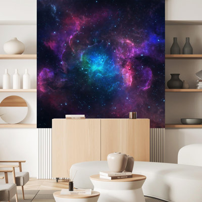 Planet In Outer Space Galaxy Peel & Stick Border