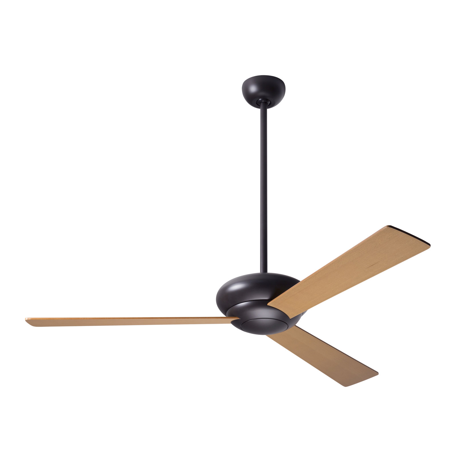 52'' 3 Blade Ceiling Fan, Wall Control with Remote Handset (2-wire), Dark Bronze, Aluminum