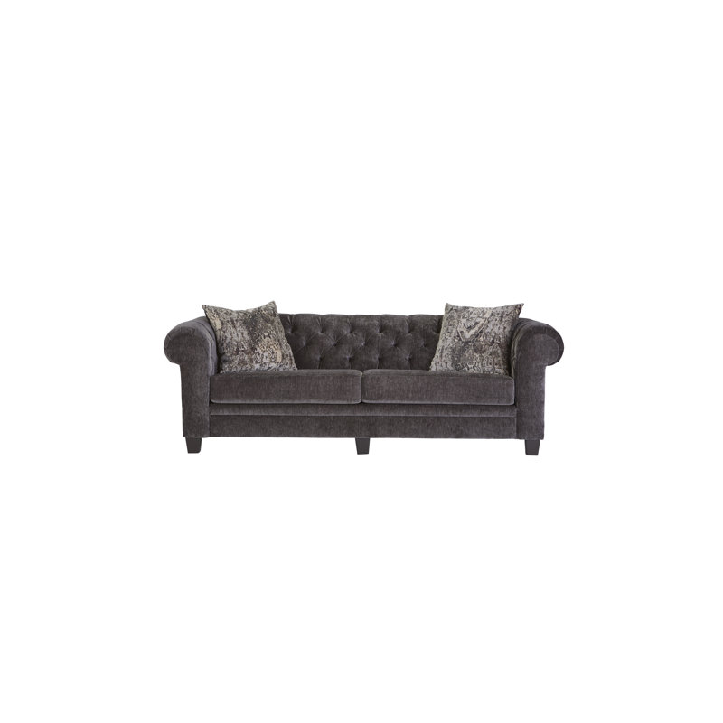 Canapé rembourré 96 "avec coussins 96", Vison luxuriant
