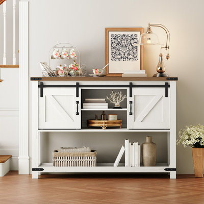 Ordonez 31.9"H  Narrow Sofa Console Table Foyer Table with Storage
