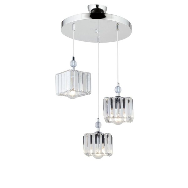 East Urban Home 3 - Light Chrome Cluster Pendant | Wayfair