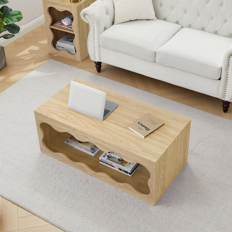 Coffee Table With Storage, Natural