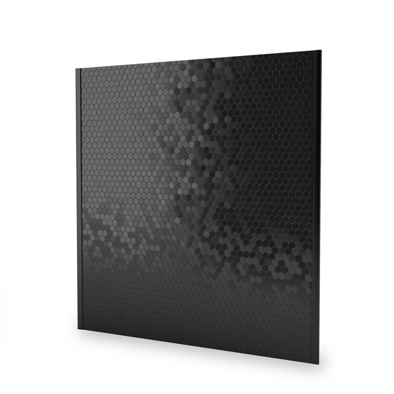 Carreau de mosaïque auto-adhésif en métal 31 po x 31 po, Noir inoxydable