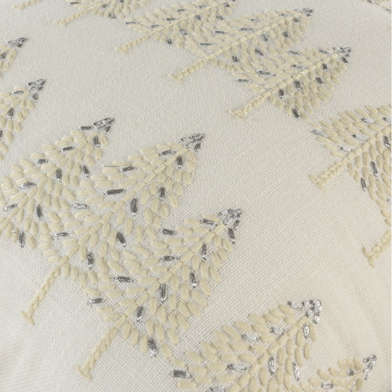 Coussin en coton, Ivoire / Argent