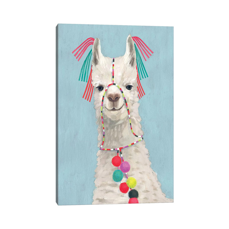 Adorned Llama II 1 Piece Wrapped Canvas Wall Art, 20.32 cm H x 30.48 cm W