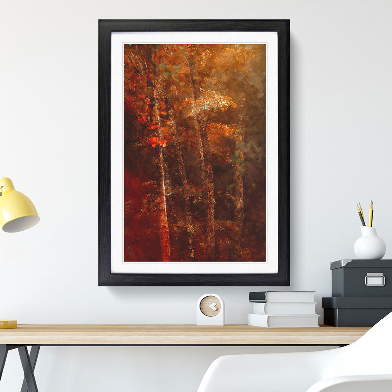 Trees of Autumn - Picture Frame Painting Print, 87cm H x 62cm W x 2cm D, Black Framed