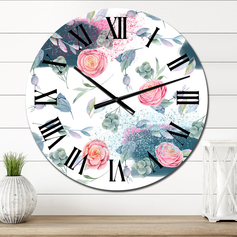 Horloge murale rose, Petit