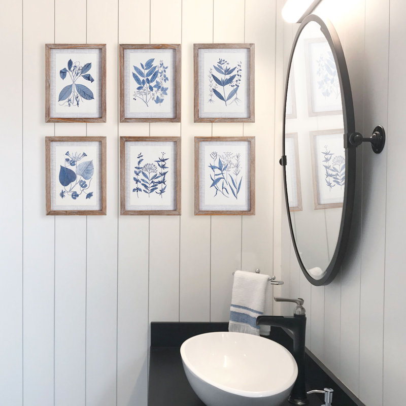 Zawacki Leaf - Ensemble de 6 reproductions de cadres photo sur papier