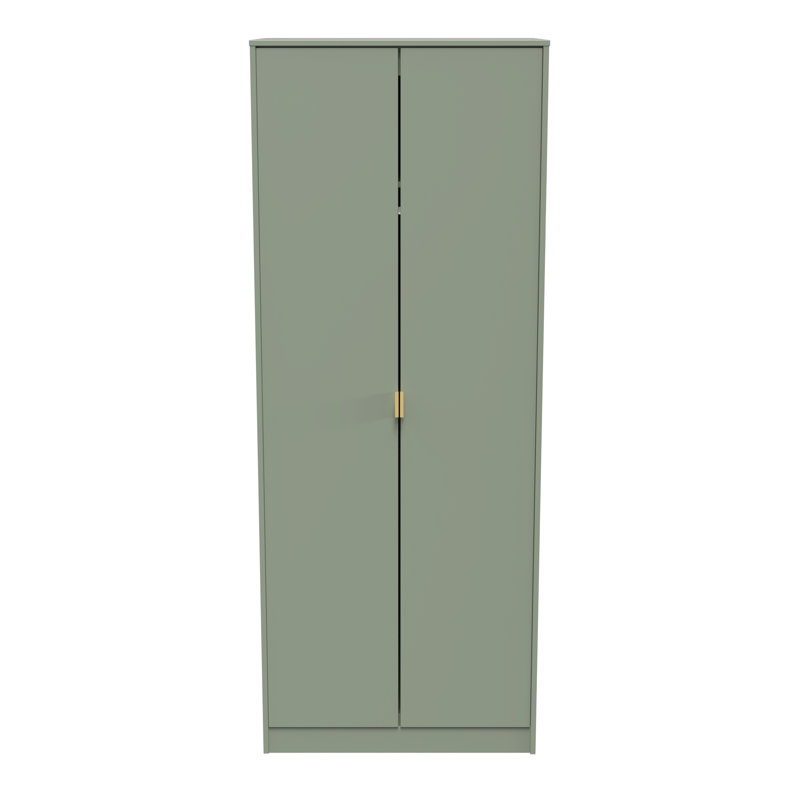 Fully Assembled 2 Door Wardrobe, Reed Green, 182.5cm H x 111cm W x 53cm D