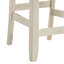Tabouret de comptoir à lattes Caye blanc antique et chêne