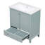 Meuble-lavabo multifonctionnel avec portes et tiroir 30 po-2124120634