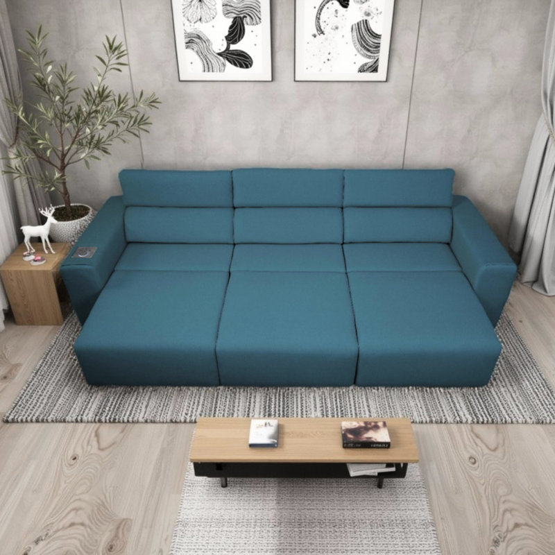 Siège inclinable électrique à 3 places avec recharge intégrée, sans fil et poche latérale, parfait pour le salon, le cinéma maison, l'ajustement de la télécommande sans gravité, les options de sièges doubles,