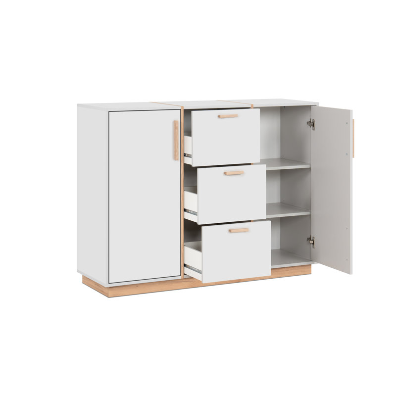 Aurigemma 125 Cm Wide 3 Drawer Sideboard
