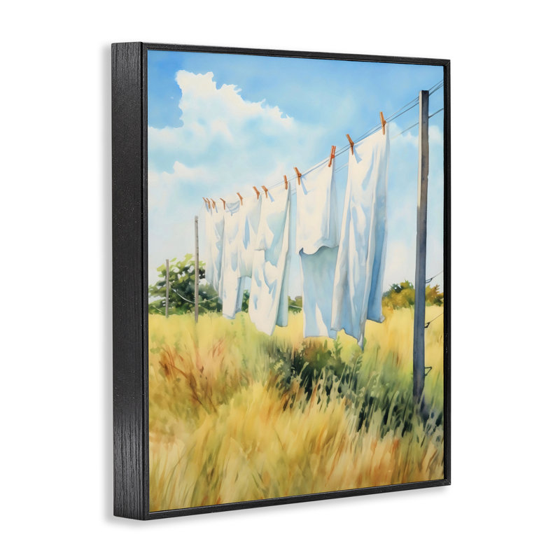 Vêtement avec giclée encadrée Windy Meadow, design by Creative Studio, H 14 po x l 11 po, Giclée encadrée noir minuit
