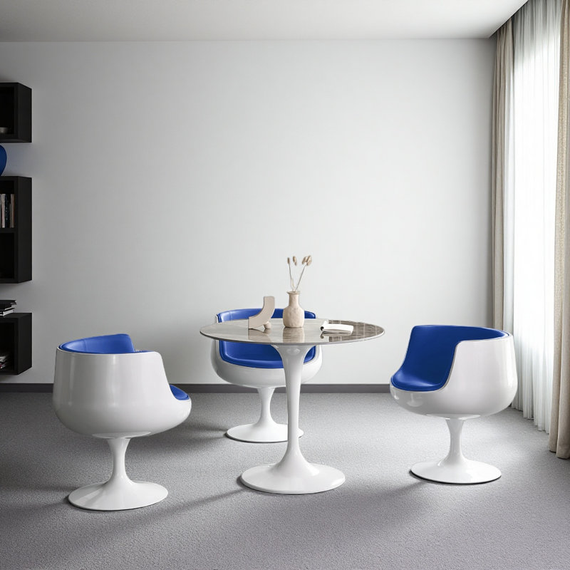 Ensemble de réception une table et trois chaises