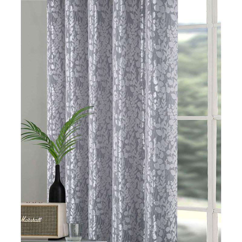 Birghild Eyelet Room Darkening Super Thermal Curtains, 90" W x 90" L, Grey