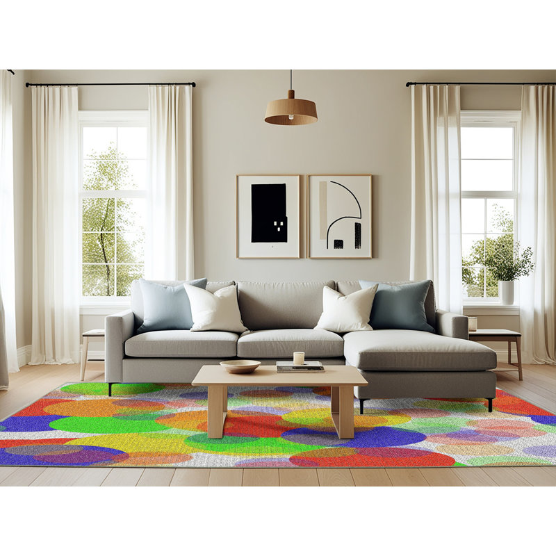 Tapis rouge à pois Colbert, Rectangle 6 pi x 9 pi