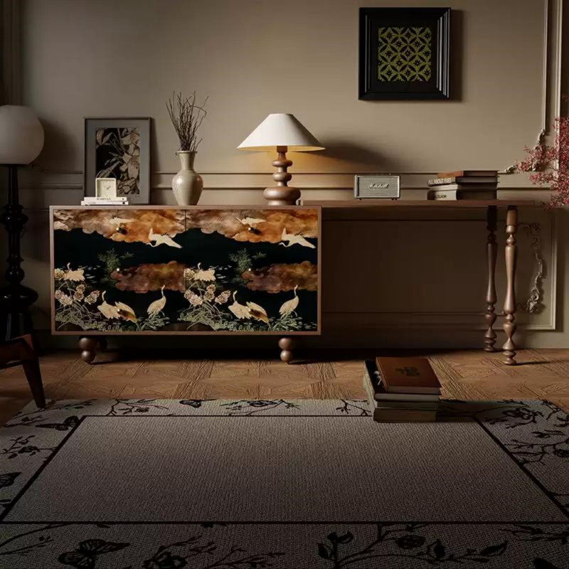 Commode en bois massif, Noyer