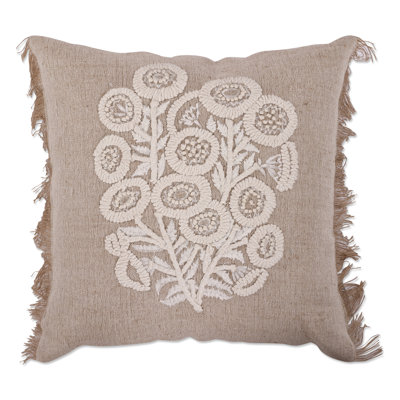 Housse et insert de coussin carré en mélange de coton 