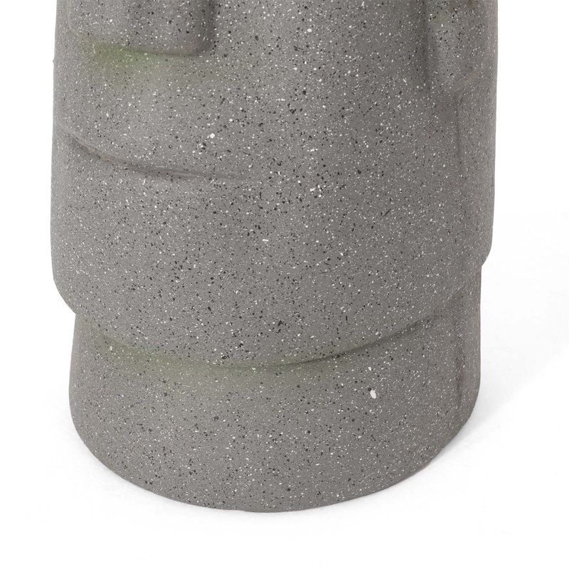 Outdoor Planter, 24.25" H x 9.25" W x 9.25" D, Stone Gray
