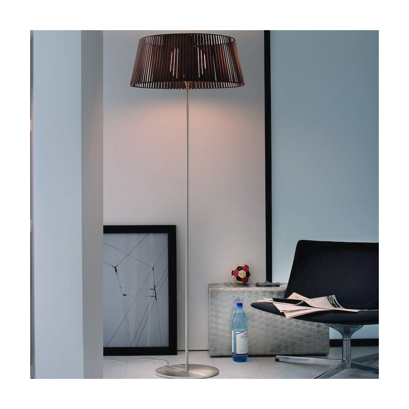 Ribbon 70.9'' Traditional Floor Lamp, Matte Black, Mocha