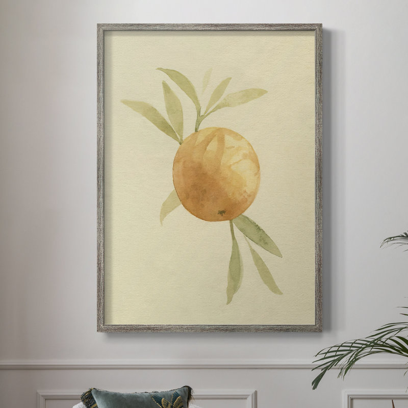 «Dappled Oranges I», reproduction encadrée - bois massif, H 11 po x l 9 po