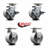 4-Piece Semi Steel Caster Set