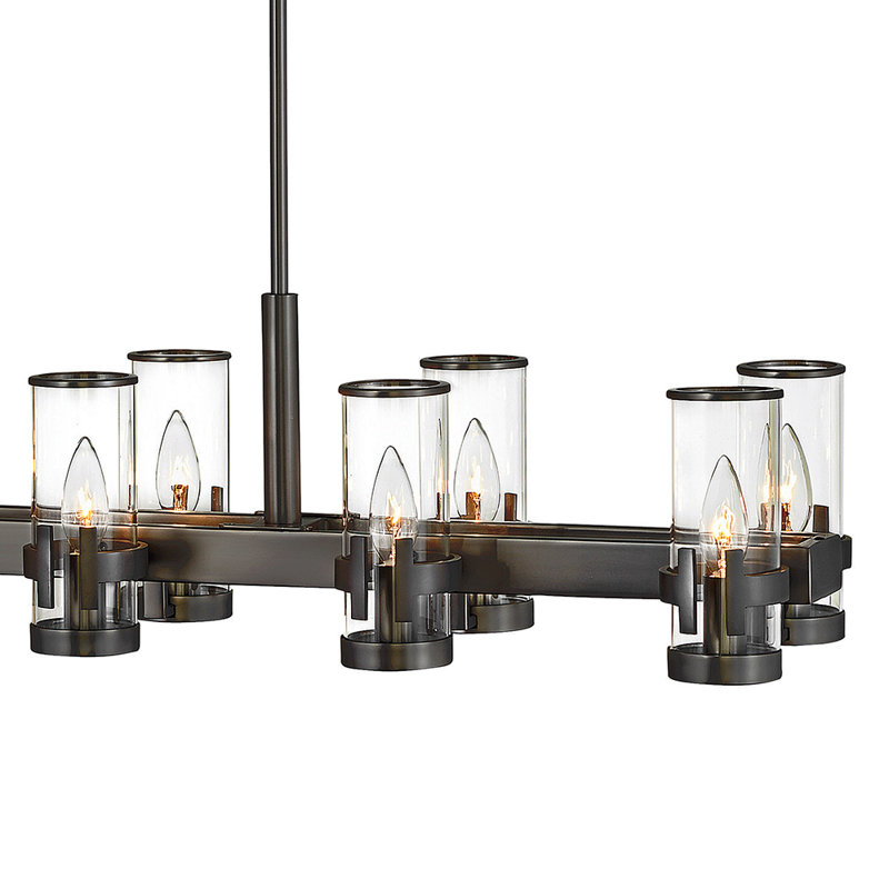 Reeve 12 - Light Kitchen Island Linear Pendant, Black Oxide