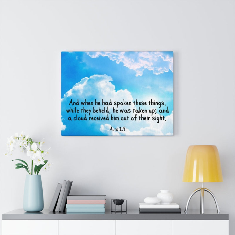 Out Of Their Sight Acts 1:9 - Wrapped Canvas Print, 46cm H x 61cm W