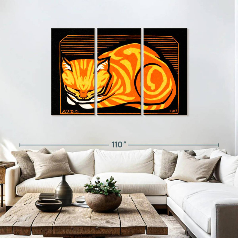 Brampt December Cat, 48" H x 74" W