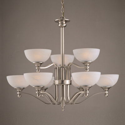 Hillsville 9-Light Shaded Chandelier