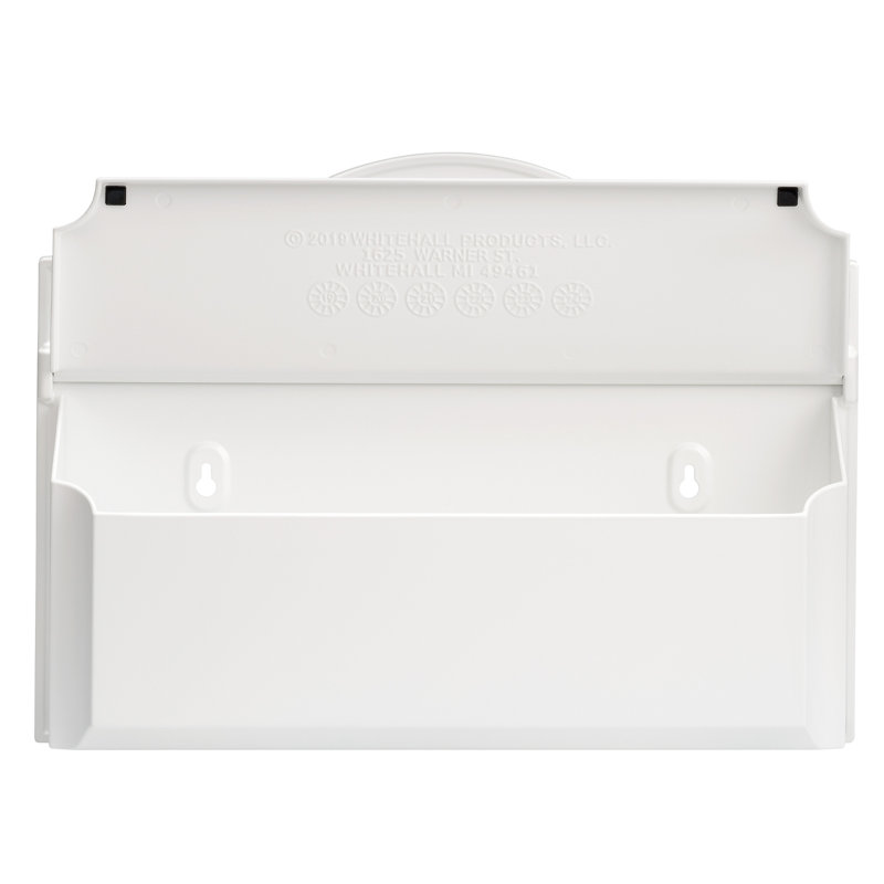 Colonial Wall Mounted Mailbox, White/Gold, Yes