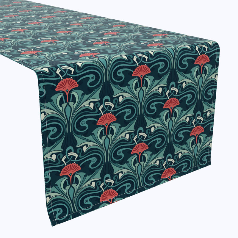 Table Runner, 100% Cotton, Floral 138, 108" x 16"