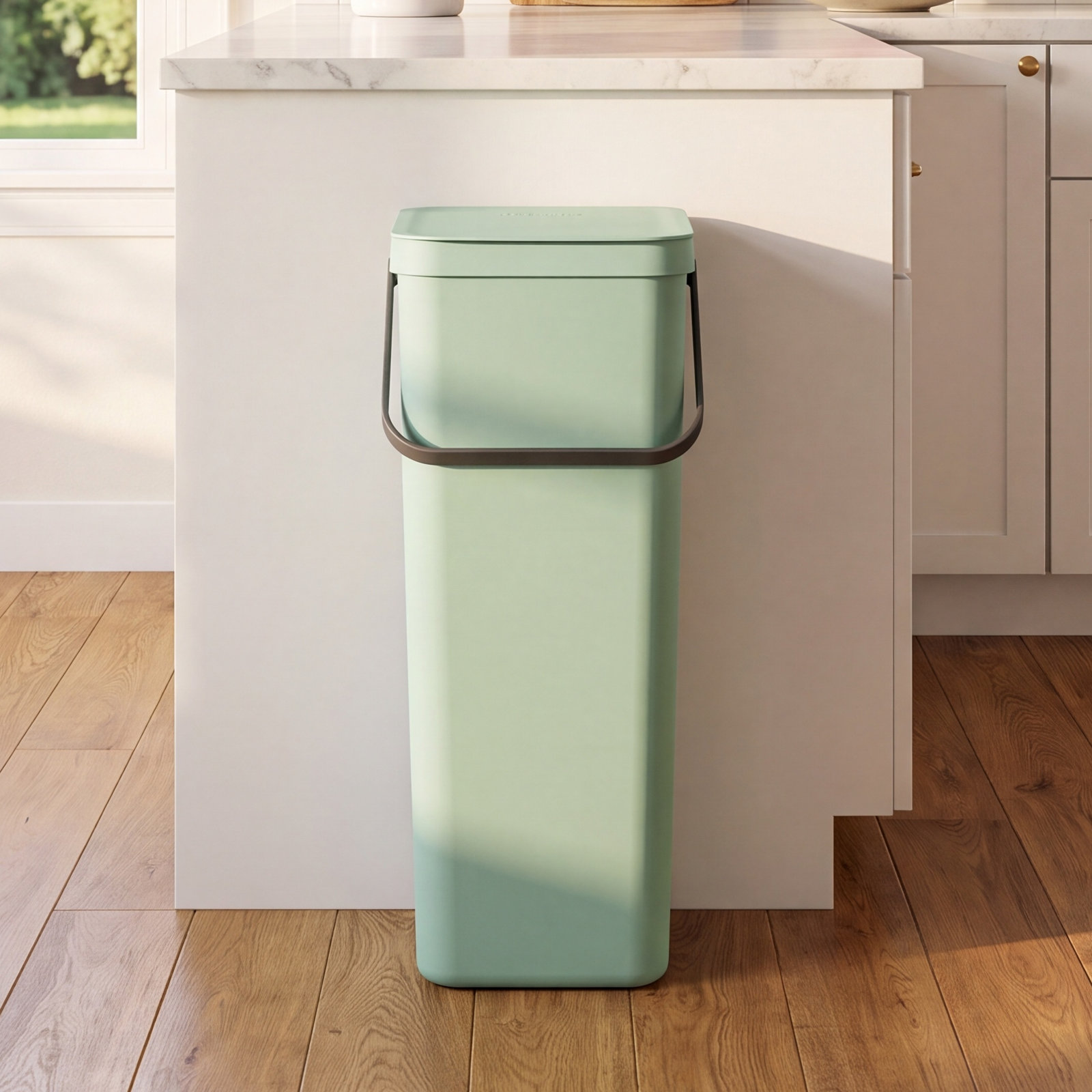 Brabantia Sort and Go 10.6gal Recycling Bin, Jade Green