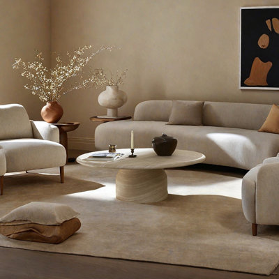 Fiberglass Coffee Table with Spacious Top