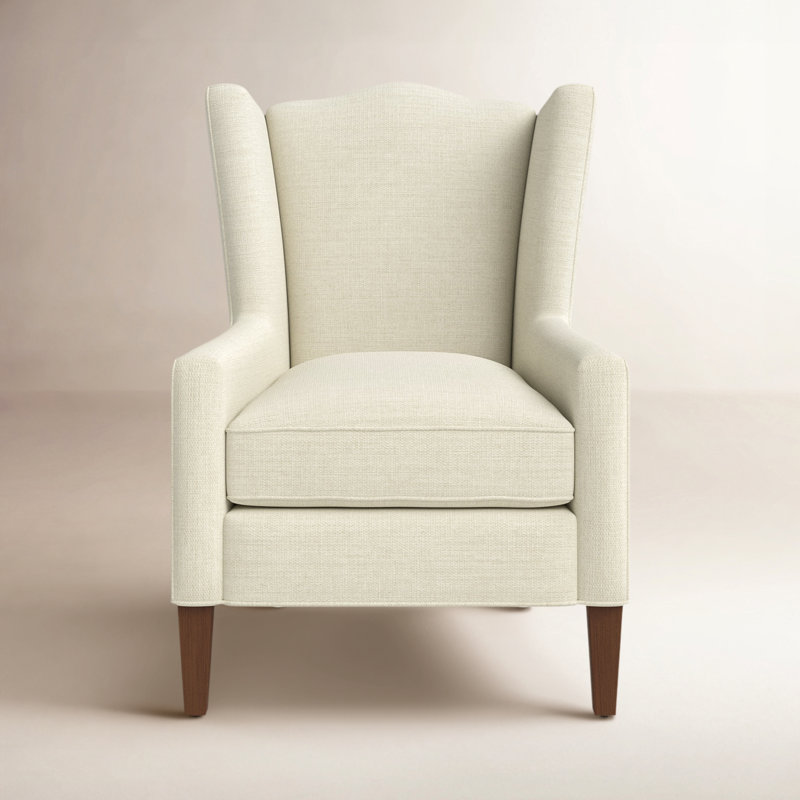 Fauteuil à oreilles Cataria, Pécan, Non, Beige Ida