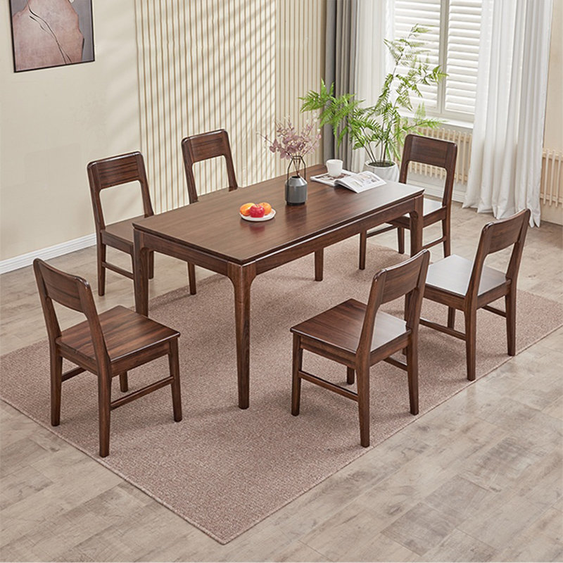 Ensemble de table simple en bois massif de haute qualité, 7