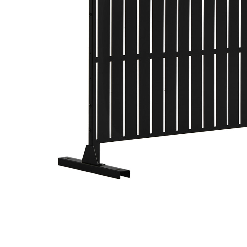 Metal Privacy Screen With Block Pattern