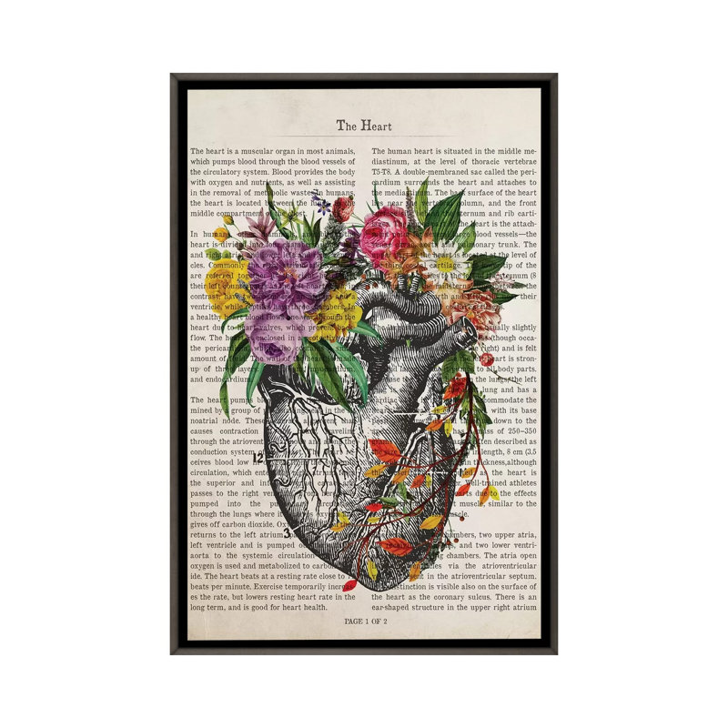 Reproduction d’art pixel the Heart par vieillis, Pas de tapis, H 48 po x l 32 po x P 1,5 po